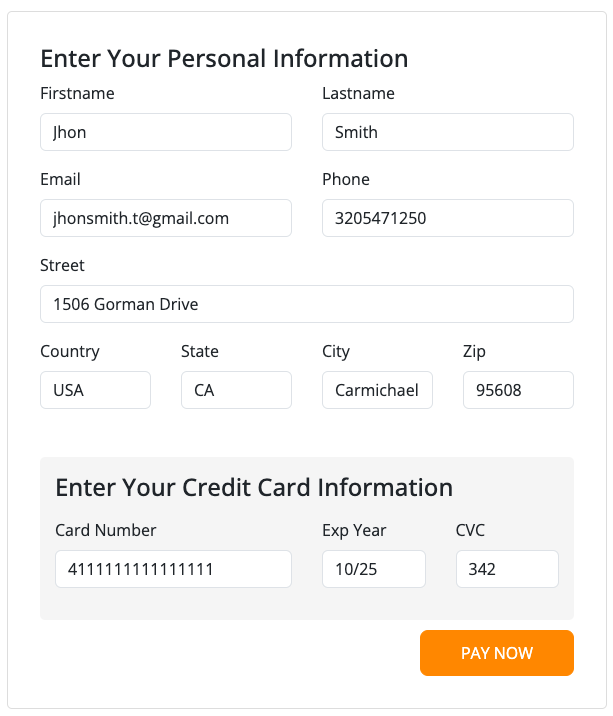Payment Page